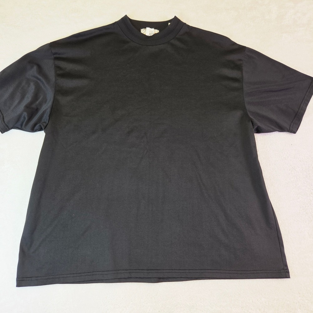 Ease Mens 2X Black Mock Neck Short Sleeve T-Shirt Modal Blend RN 62990